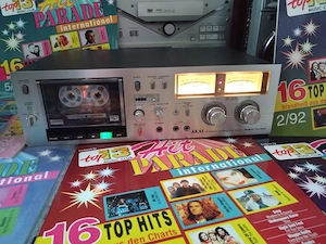 Deck AKAI GXC-715D cassette deck 2-head 2-motor Argintiu 