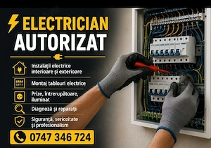 electrician autorizat la dispoziția dumneavoastră 