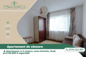 Apartamnet cu 2 camere,zona Centrala, Arad