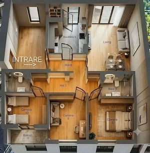 Apartament 4 Camere   2 Bai   2 Balcoane   80 MPU   Etaj 3   Pivnita