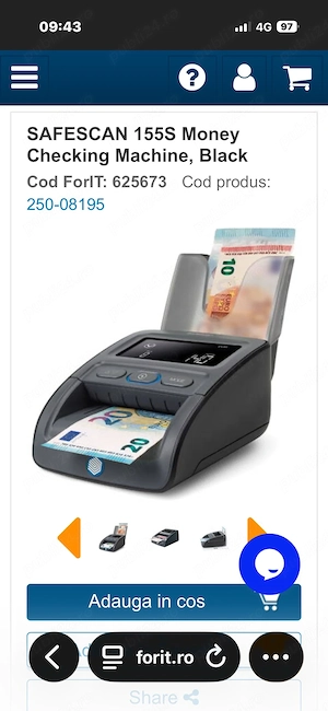 Aparat pentru verificare bancnote 155 S