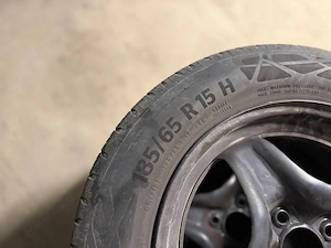 Set 4 Roți Complete Vară Continental EcoContact 6 - 185/65 R15 H cu Jante Oțel Structurate 4x100 - imagine 3