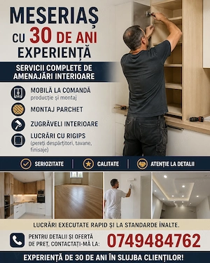Montaj mobila   Zugravit   Montaj parchet