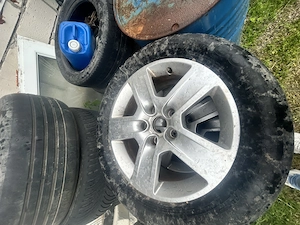 Vând set 4 jante aliaj cu anvelope 215/55 R16 - imagine 2