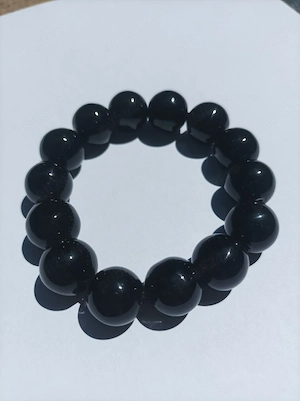 Brățară obsidian autentic 14 mm