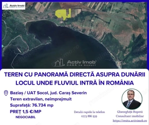 Teren extravilan in Bazias, cu vedere la Dunare