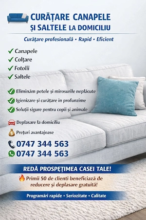 curatam canapele la domiciliul clientului