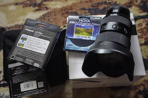 Obiectiv Sigma 24-70mm f 2.8 DG DN Art -  Zoom  Premium pentru Sony E ,TREI FILTRE si PARASOLAR 