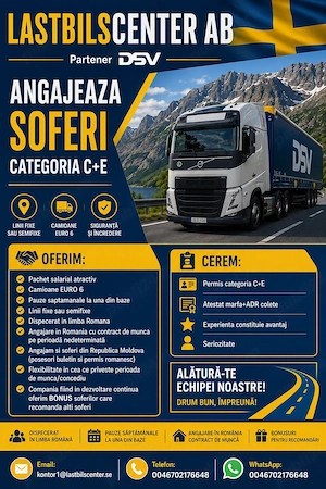 LIPHIAD TRANS angajeaza sofer categoria C+E