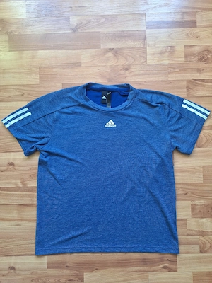 Tricou Sport Adidas 3-Stripes Mărimea M Albastru 100% Poliester