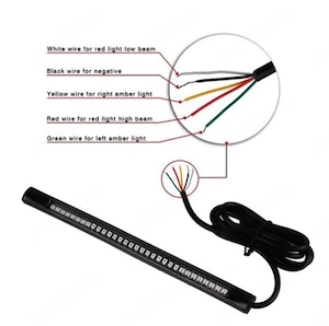 Bandă LED Flexibilă Moto / Scuter / ATV – Semnalizare Secvențială, Frână și Poziție - imagine 3