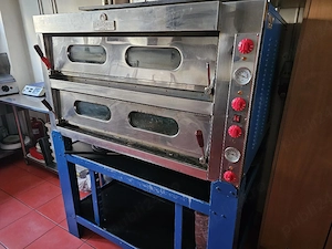 Cuptor pizza profesional cu 2 camere Italforni Pesaro + suport inclus