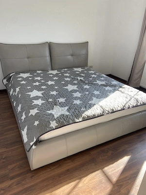 Rovere Pat matrimonial 1.6m, piele
