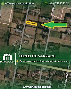 Locuri de casa in sat Caltuna Smeeni   2 loturi de 800 si 1307mp   drum asfaltat   intre case   Pret - imagine 2