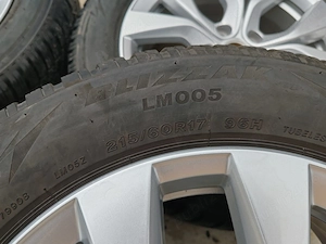Set Jante aliaj 17", design Bahamas Sparkling Silver + Anvelope Iarnă Bridgestone 215/60 R17 - imagine 5