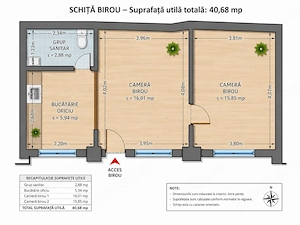 Comision 0% Spatiu birouri, 41 mp, pietonala Nicolae Balcescu - imagine 7
