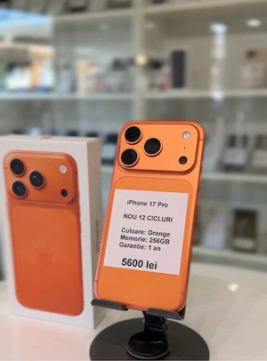 iPhone 17 Pro(Orange)-256GB, Nou 12 Cicluri, Garantie 1 An