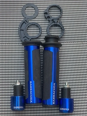 Set Manșoane Moto + Capete Ghidon BARRACUDA Aluminiu CNC 