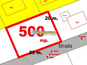 Teren Intravilan 500 mp Alba Micesti 25 x 20 Apa Gaz Curent Canalizare langa