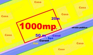1000 mp Teren intravilan Alba Micesti Orizont deschidere 50 m. toate utilitatile