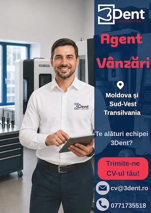 AGENT VÂNZĂRI Zona Moldovei și Sud-Vestul Transilvaniei
