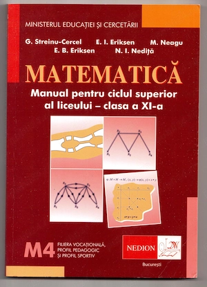 matematica manual pentru ciclul superior al liceului clasa a xi-a m4 filiera vocationala 