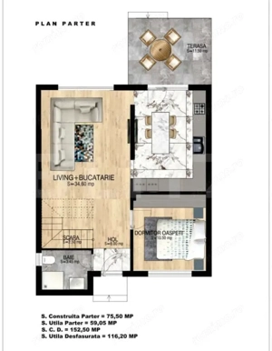 Casa noua in faza de proiect , 116.20 mp, teren 400 mp, Sancraiu de Mures  - imagine 3
