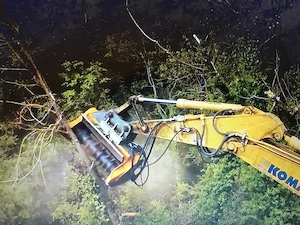 Tocatoare forestiera pt. excavator, tocator de vegetatie forestier pt excavator, dinti ficsi widia