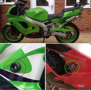 Set Crash Pad-uri Kawasaki Ninja ZX-6R / ZX-9R / ZX-12R 