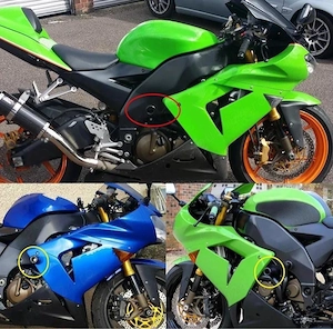 Set Crash Pad-uri (Protecții Cadru) Kawasaki Ninja ZX-10R (2004 - 2005)