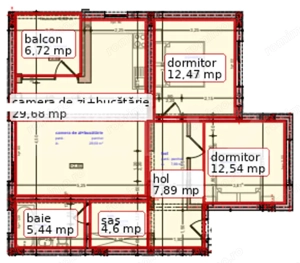 Apartament cu 3 camere, 72.62 mp, zona Valea Ghinzii  - imagine 3