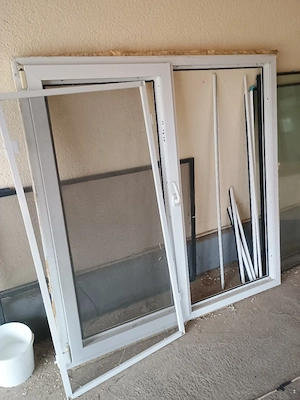 Fereastra termopan  140x140cm, 2 canate, alb, dreapta si rabatare