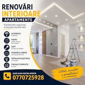 Servicii Renovari interioare la preturi bune