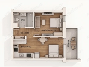 Studio dublu, mobilat, Pipera, perfect pentru investitori - imagine 3
