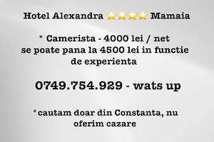 Camerista Hotel 4000   4500 in functie de experienta 