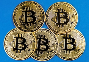 Monede Bitcoin de decor