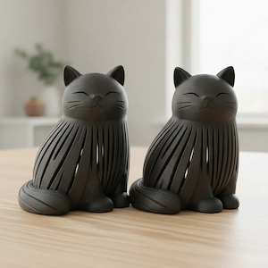Figurină Decorativă Pisică, Stil Japandi, Design Modern Minimalist
