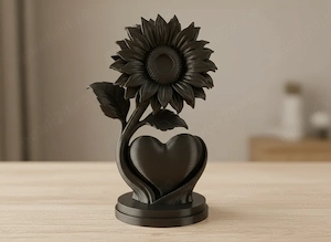 Figurină Decorativă Floarea Soarelui Inimă Modernă