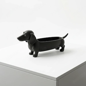 Mini Suport Decorativ Dachshund pentru Plante Mici și Obiecte