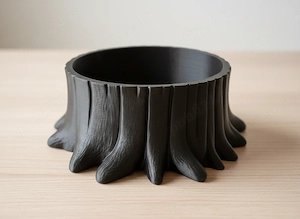Bol decorativ cu aspect de butuc arbore 15cm