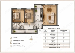 APARTAMENT 3 CAMERE DECOMANDAT // ETAJ 3 // CARTIER 9 MAI
