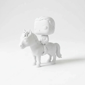 Figurină decorativă unică personaj călare, imprimată 3D