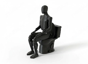 Figurină Robot Pe Toaletă Obiect Decorativ Inedit 10cm