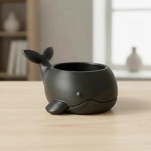 Ghiveci Decorativ Mini Suport Plantă Design Balenă Imprimat 3D