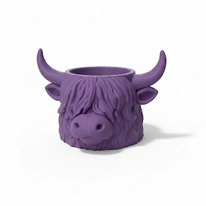Ghiveci Decorativ Tip Highland Cattle, Suport Plante Mini
