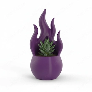 Jardinieră Decorativă Design Flacără Modernă pentru Plante Mici