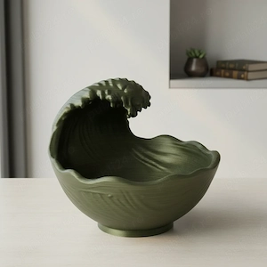 Bol Decorativ Versatil Forma Val Oceanica