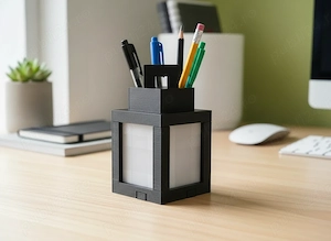 Lanternă Decorativă Imprimată 3D pentru Lumânare Tip Pastilă, Design Modern