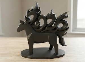 Figurină Decorativă Cal Simbolic Anul 2026 Design Modern