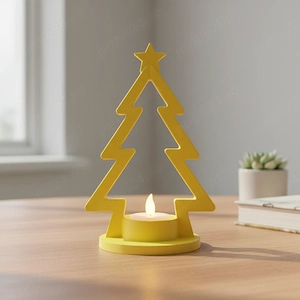 Mini Lampă de veghe LED decorativă în formă de brad stilizat